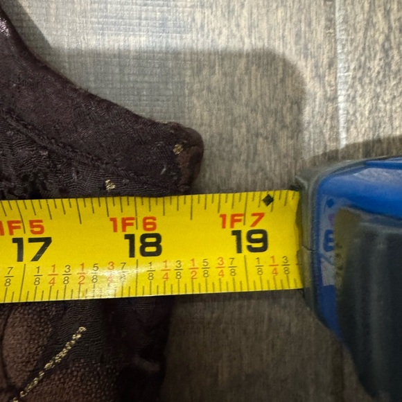 Chico’s Jacquard Quilted Vest Brown Metallic Pattern Zip Front Size 0 XS - Picture 12 of 14